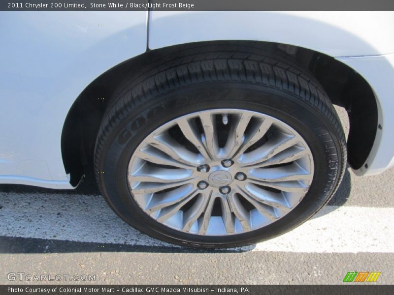 Stone White / Black/Light Frost Beige 2011 Chrysler 200 Limited
