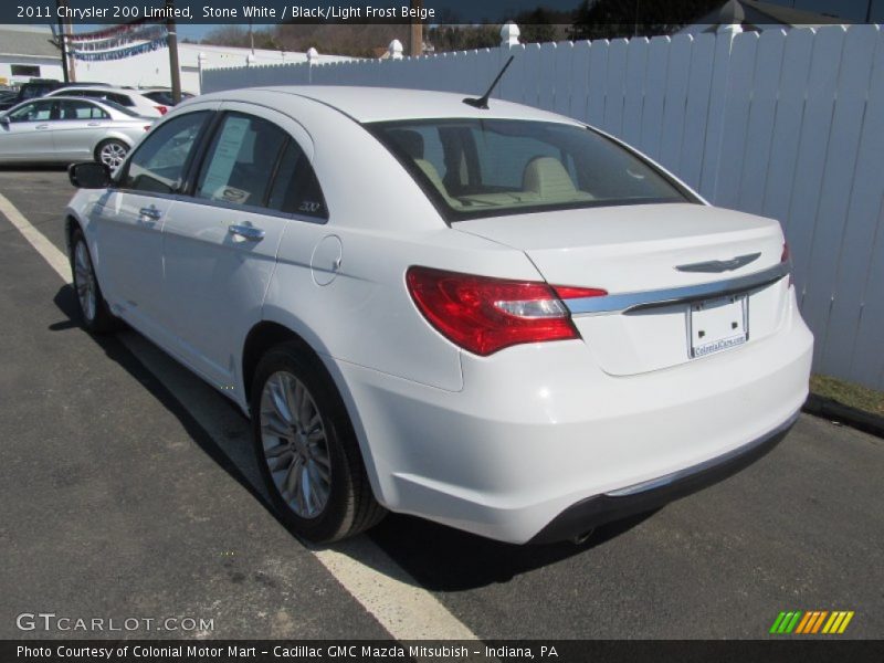 Stone White / Black/Light Frost Beige 2011 Chrysler 200 Limited