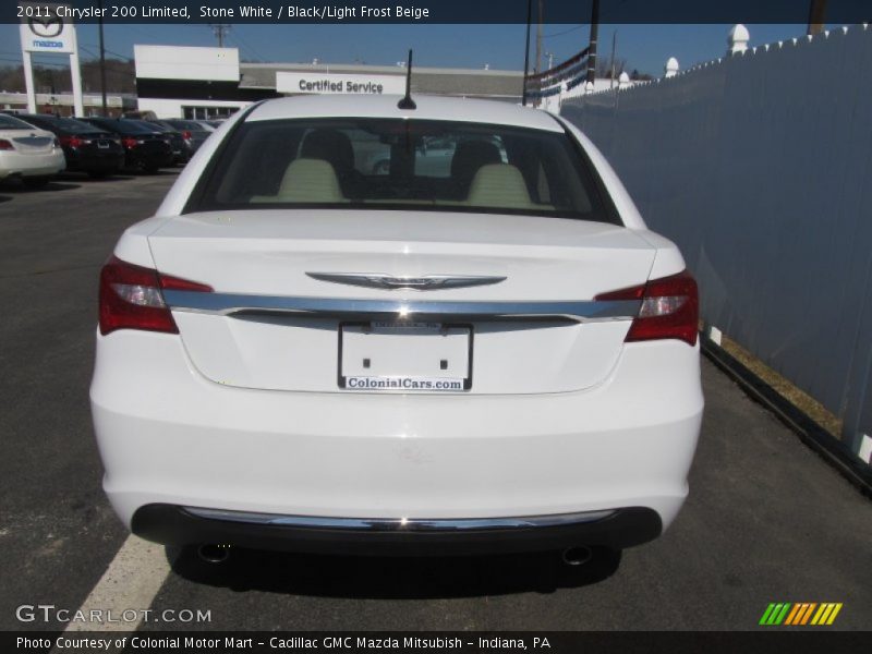 Stone White / Black/Light Frost Beige 2011 Chrysler 200 Limited