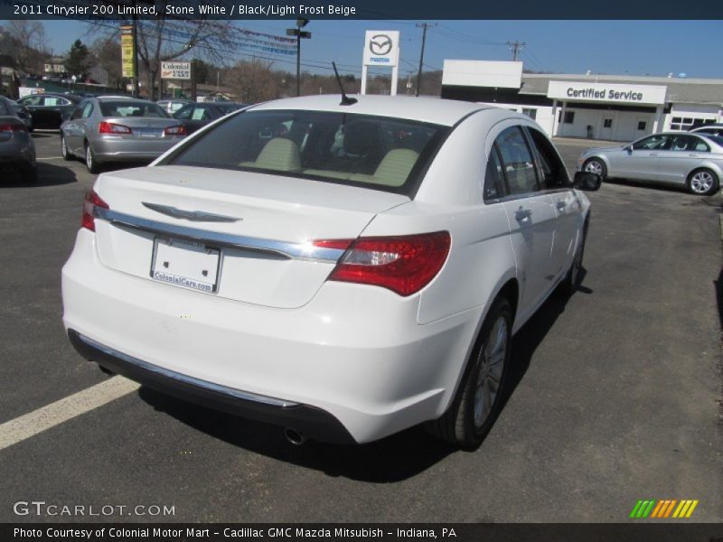 Stone White / Black/Light Frost Beige 2011 Chrysler 200 Limited