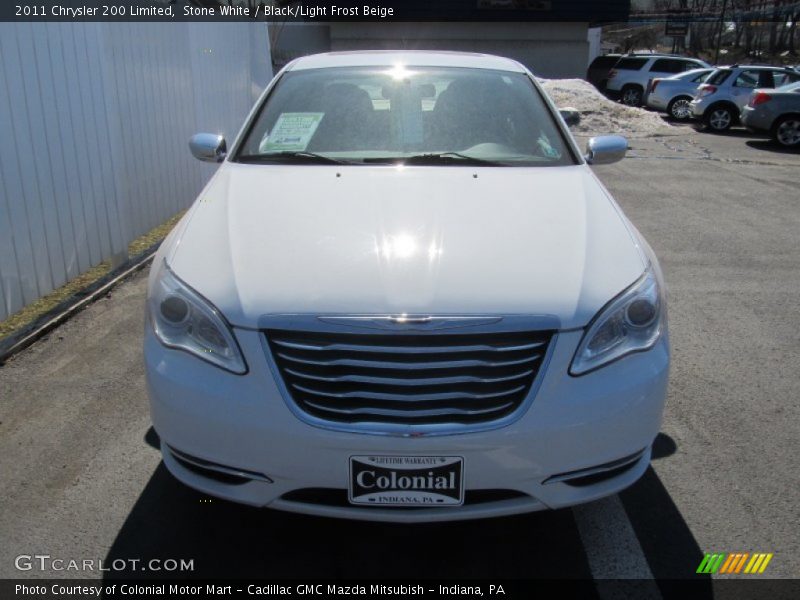 Stone White / Black/Light Frost Beige 2011 Chrysler 200 Limited