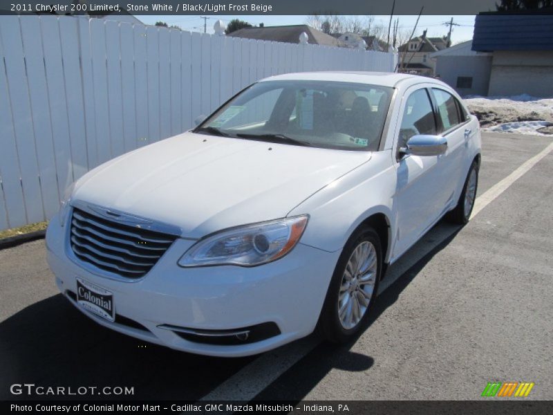 Stone White / Black/Light Frost Beige 2011 Chrysler 200 Limited