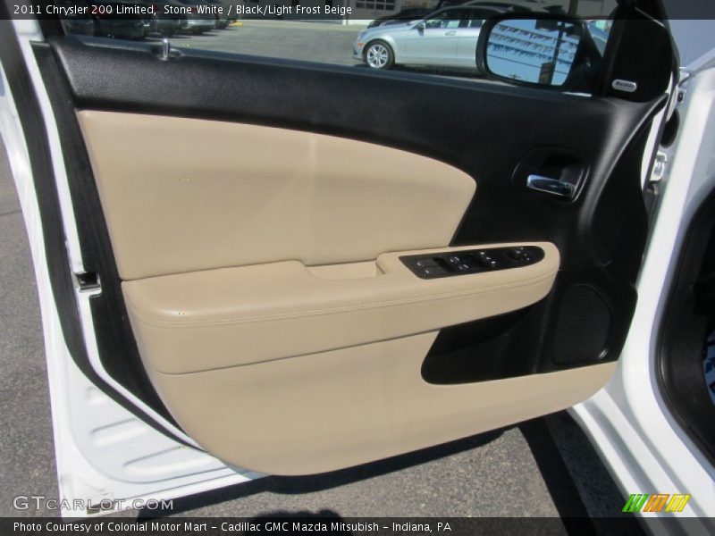 Stone White / Black/Light Frost Beige 2011 Chrysler 200 Limited