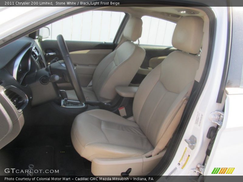 Stone White / Black/Light Frost Beige 2011 Chrysler 200 Limited