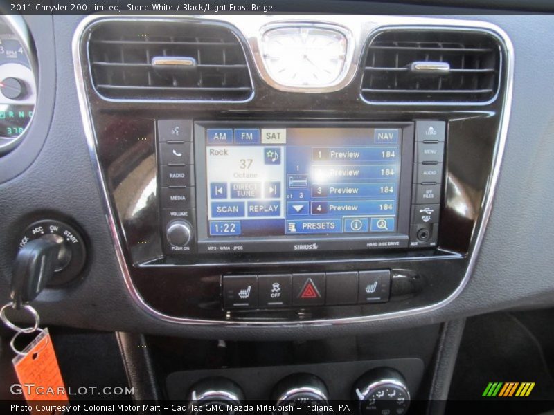 Stone White / Black/Light Frost Beige 2011 Chrysler 200 Limited