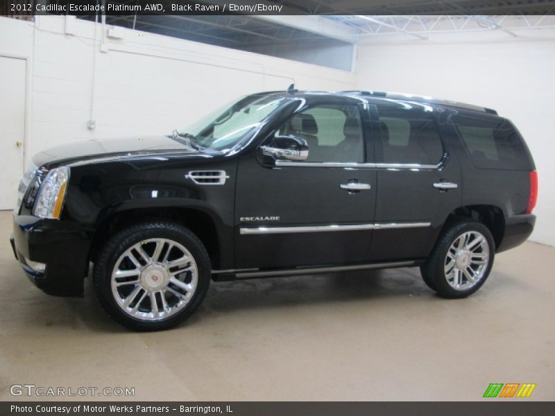 Black Raven / Ebony/Ebony 2012 Cadillac Escalade Platinum AWD