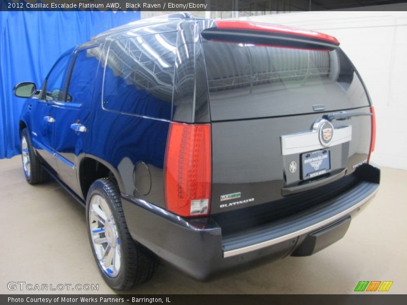 Black Raven / Ebony/Ebony 2012 Cadillac Escalade Platinum AWD