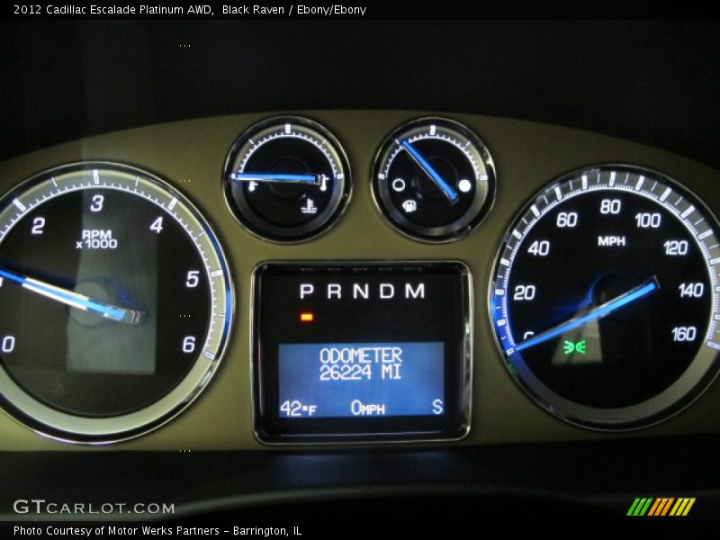 Black Raven / Ebony/Ebony 2012 Cadillac Escalade Platinum AWD