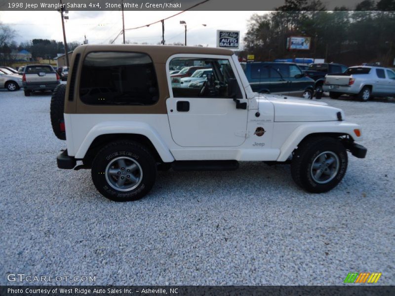 Stone White / Green/Khaki 1998 Jeep Wrangler Sahara 4x4