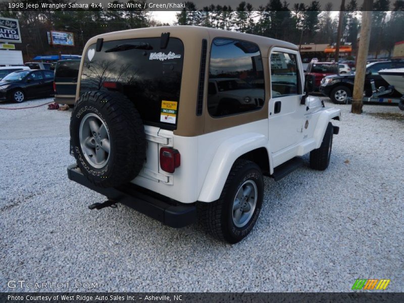Stone White / Green/Khaki 1998 Jeep Wrangler Sahara 4x4