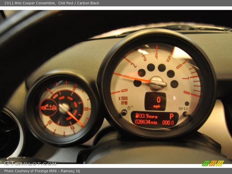 Chili Red / Carbon Black 2011 Mini Cooper Convertible