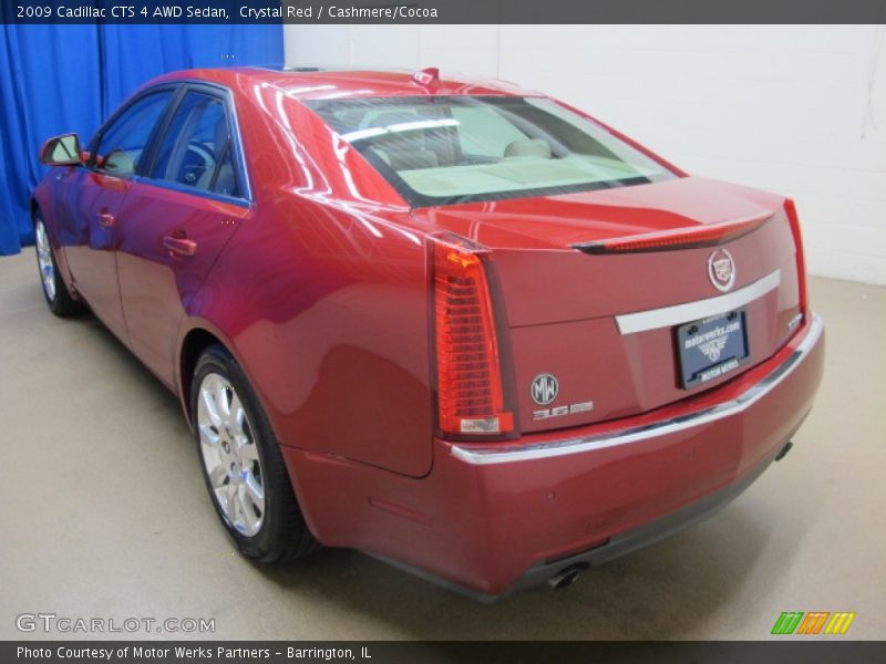 Crystal Red / Cashmere/Cocoa 2009 Cadillac CTS 4 AWD Sedan