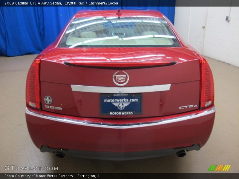 Crystal Red / Cashmere/Cocoa 2009 Cadillac CTS 4 AWD Sedan