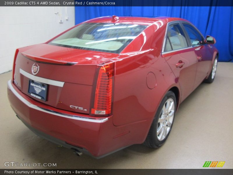 Crystal Red / Cashmere/Cocoa 2009 Cadillac CTS 4 AWD Sedan