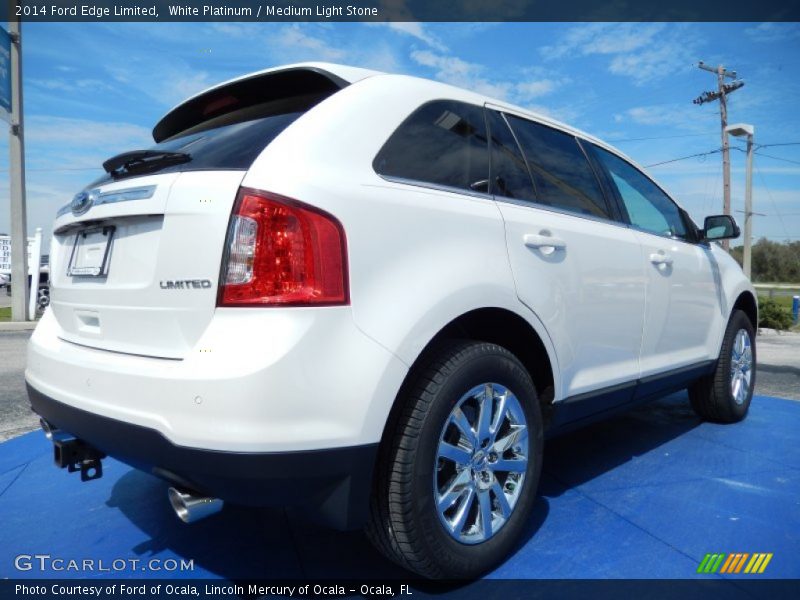 White Platinum / Medium Light Stone 2014 Ford Edge Limited