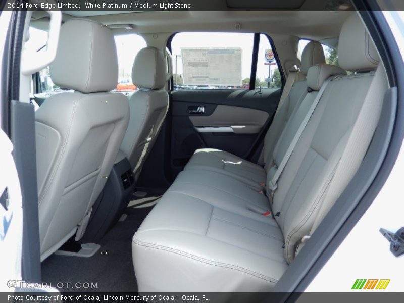 White Platinum / Medium Light Stone 2014 Ford Edge Limited