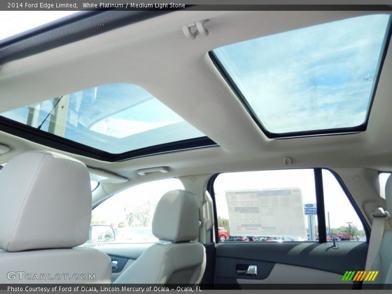 White Platinum / Medium Light Stone 2014 Ford Edge Limited
