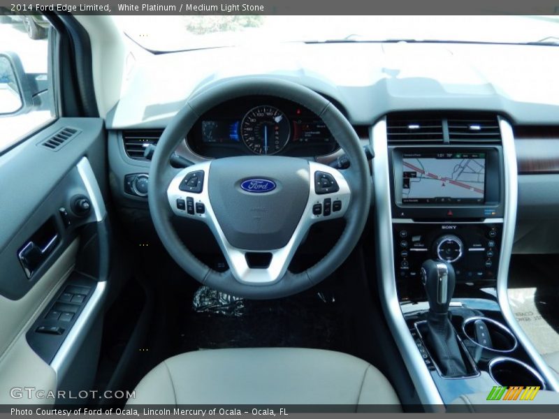 White Platinum / Medium Light Stone 2014 Ford Edge Limited