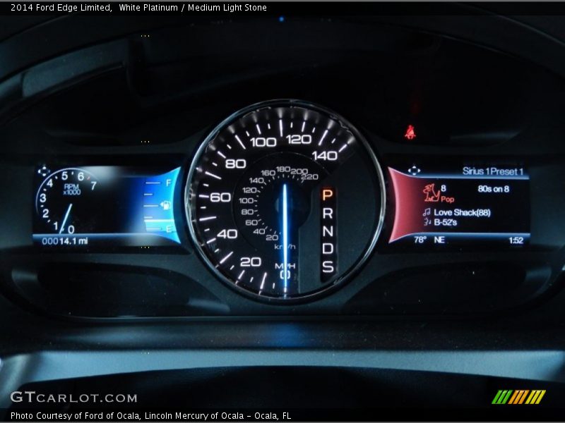 White Platinum / Medium Light Stone 2014 Ford Edge Limited