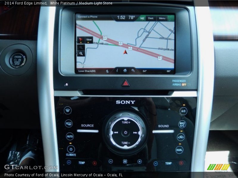 White Platinum / Medium Light Stone 2014 Ford Edge Limited