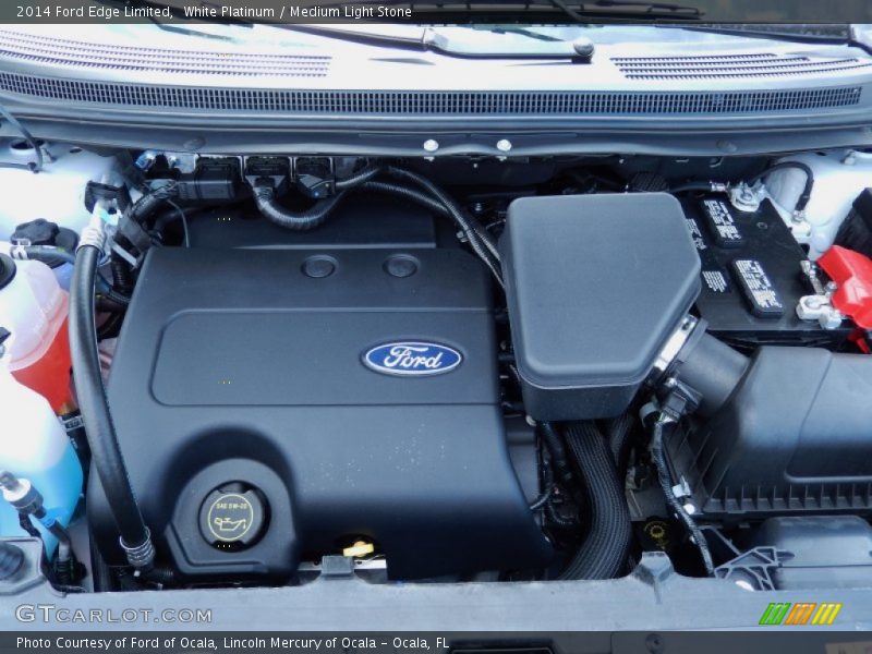 White Platinum / Medium Light Stone 2014 Ford Edge Limited