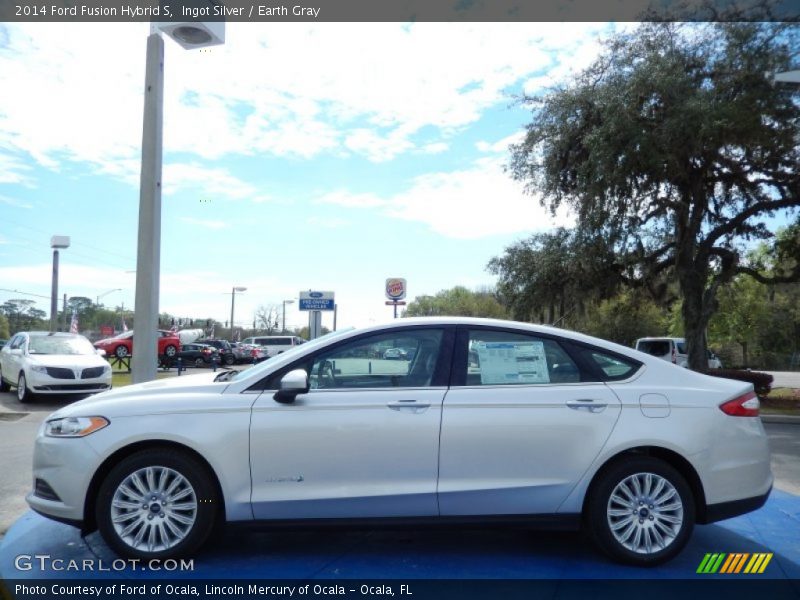 Ingot Silver / Earth Gray 2014 Ford Fusion Hybrid S