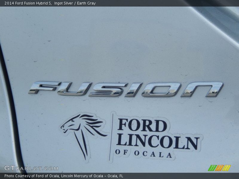 Ingot Silver / Earth Gray 2014 Ford Fusion Hybrid S
