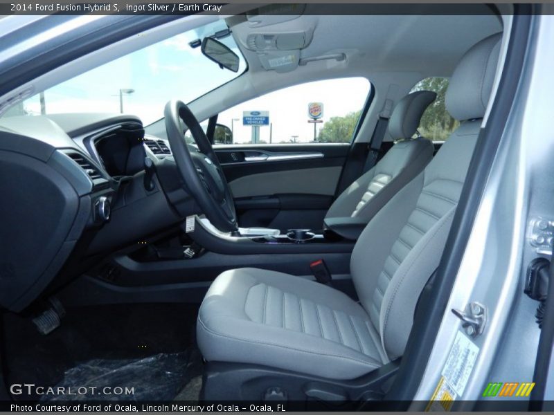 Ingot Silver / Earth Gray 2014 Ford Fusion Hybrid S