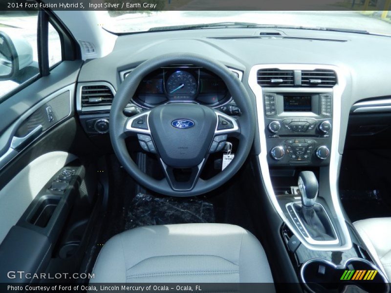 Ingot Silver / Earth Gray 2014 Ford Fusion Hybrid S