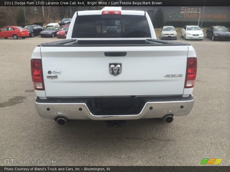 Bright White / Light Pebble Beige/Bark Brown 2011 Dodge Ram 1500 Laramie Crew Cab 4x4