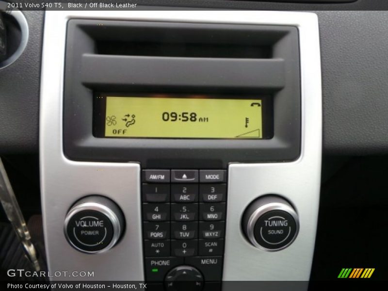 Black / Off Black Leather 2011 Volvo S40 T5
