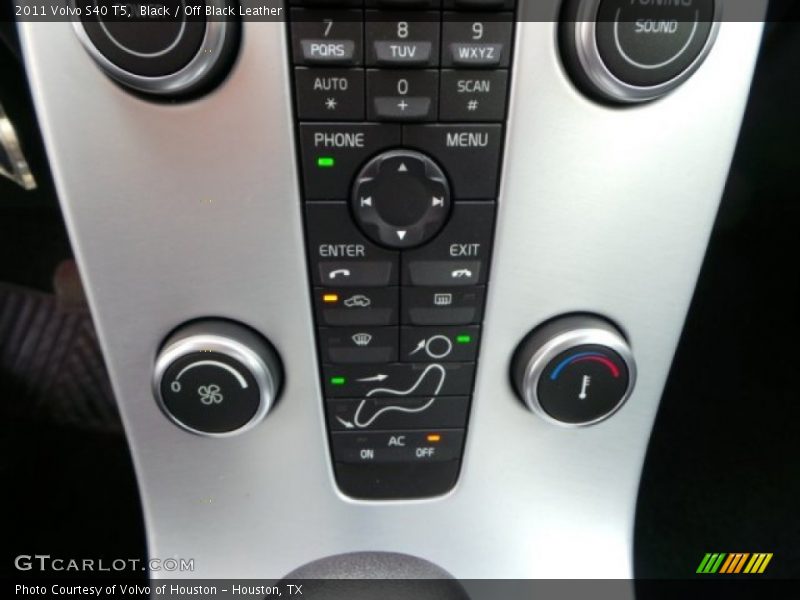 Black / Off Black Leather 2011 Volvo S40 T5