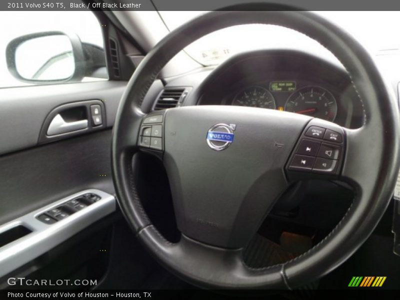 Black / Off Black Leather 2011 Volvo S40 T5