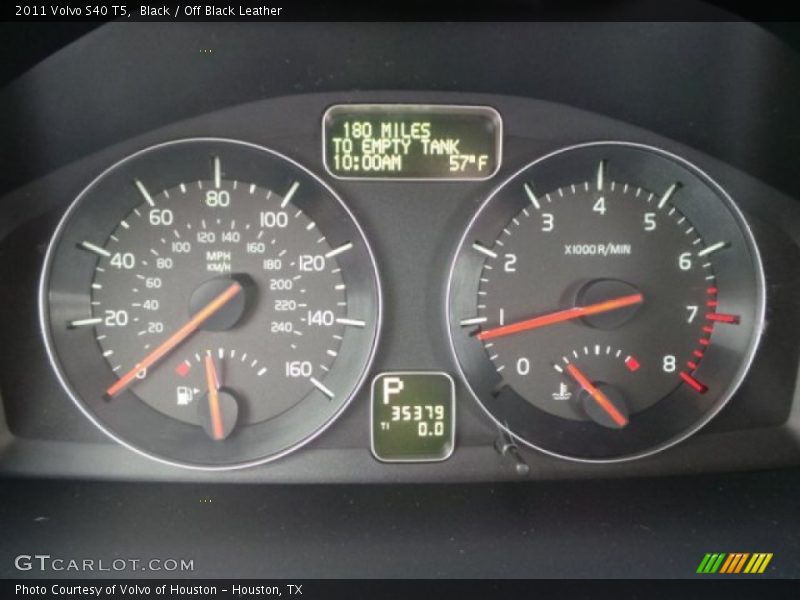 Black / Off Black Leather 2011 Volvo S40 T5
