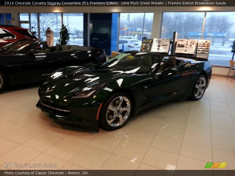 Lime Rock Green Metallic / Premire Edition Brownstone Suede 2014 Chevrolet Corvette Stingray Convertible Z51 Premiere Edition