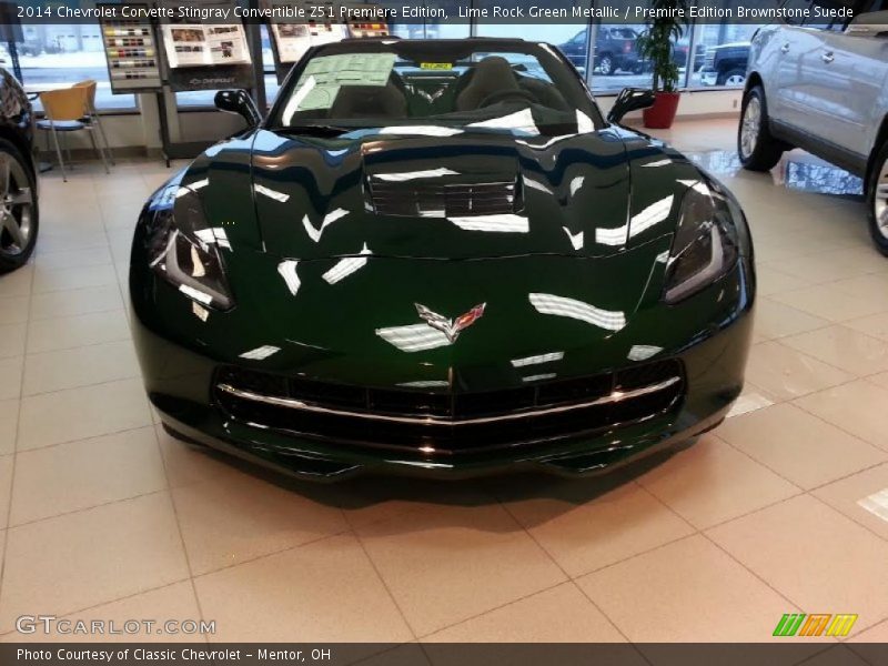 Lime Rock Green Metallic / Premire Edition Brownstone Suede 2014 Chevrolet Corvette Stingray Convertible Z51 Premiere Edition
