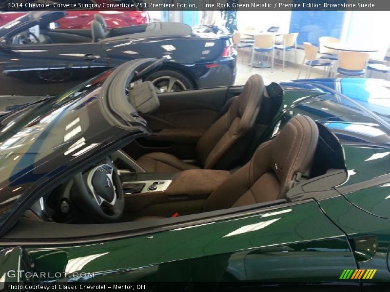 Lime Rock Green Metallic / Premire Edition Brownstone Suede 2014 Chevrolet Corvette Stingray Convertible Z51 Premiere Edition