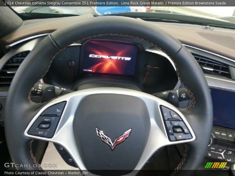 Lime Rock Green Metallic / Premire Edition Brownstone Suede 2014 Chevrolet Corvette Stingray Convertible Z51 Premiere Edition