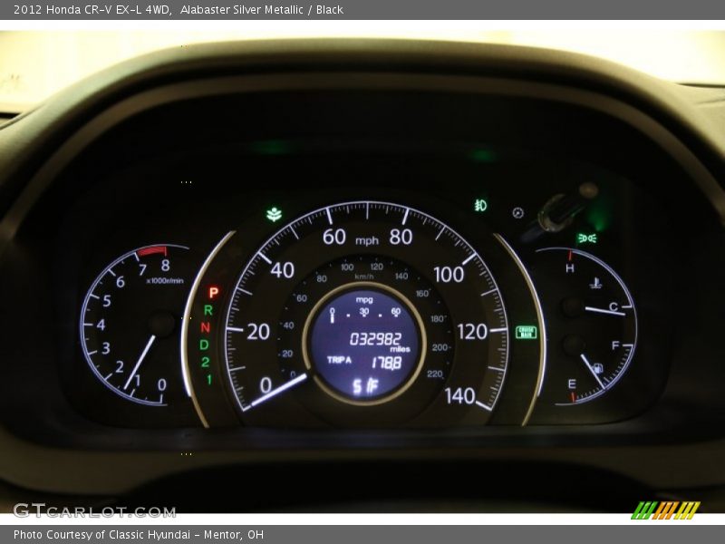 Alabaster Silver Metallic / Black 2012 Honda CR-V EX-L 4WD