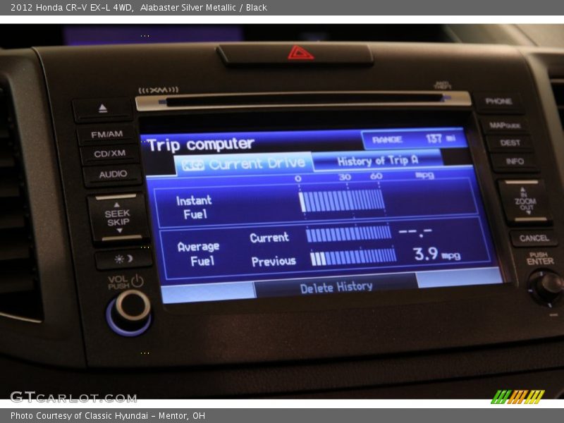 Alabaster Silver Metallic / Black 2012 Honda CR-V EX-L 4WD