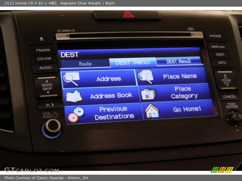 Alabaster Silver Metallic / Black 2012 Honda CR-V EX-L 4WD