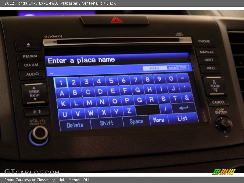 Alabaster Silver Metallic / Black 2012 Honda CR-V EX-L 4WD