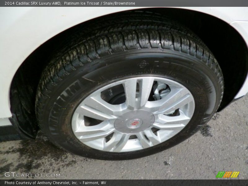 Platinum Ice Tricoat / Shale/Brownstone 2014 Cadillac SRX Luxury AWD