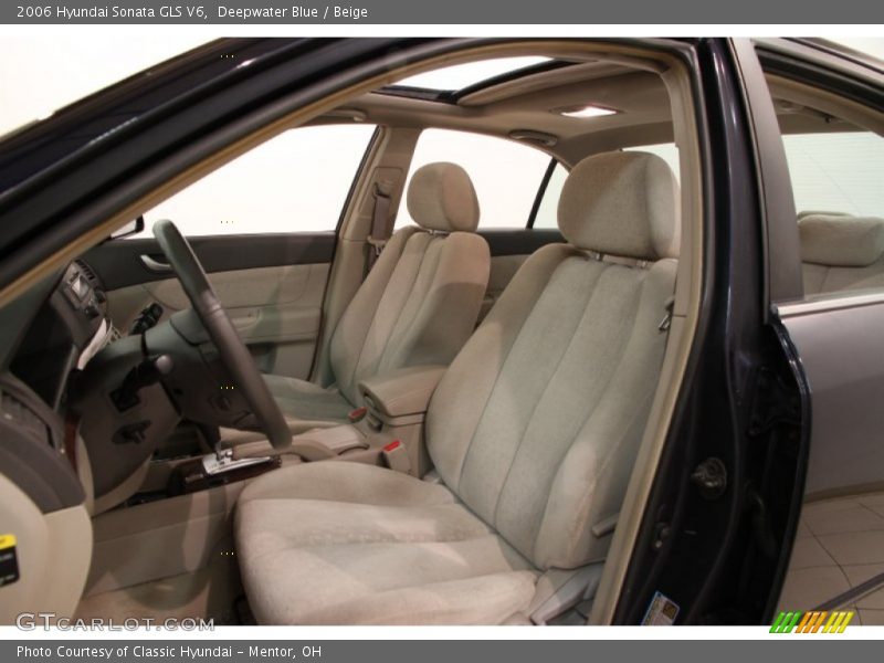 Deepwater Blue / Beige 2006 Hyundai Sonata GLS V6