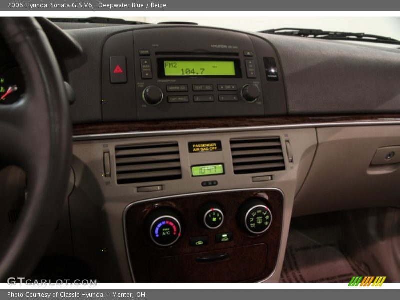 Deepwater Blue / Beige 2006 Hyundai Sonata GLS V6