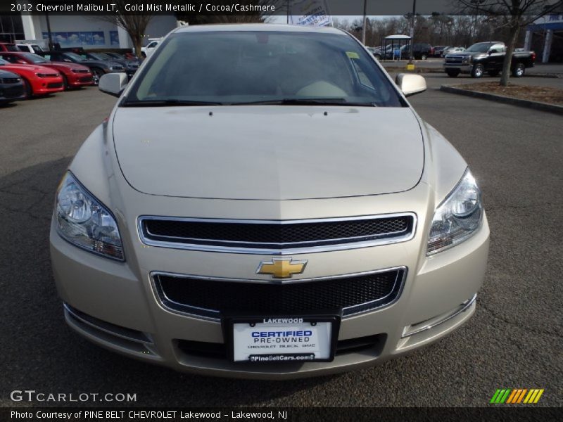 Gold Mist Metallic / Cocoa/Cashmere 2012 Chevrolet Malibu LT