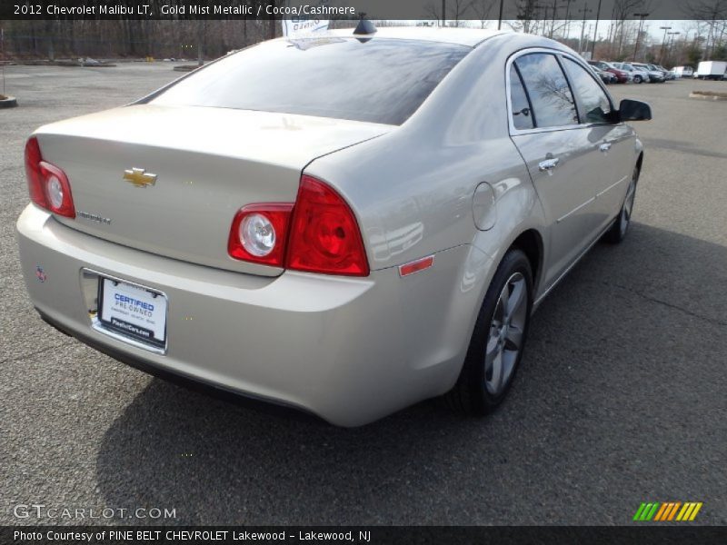 Gold Mist Metallic / Cocoa/Cashmere 2012 Chevrolet Malibu LT