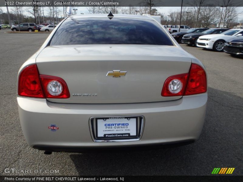 Gold Mist Metallic / Cocoa/Cashmere 2012 Chevrolet Malibu LT