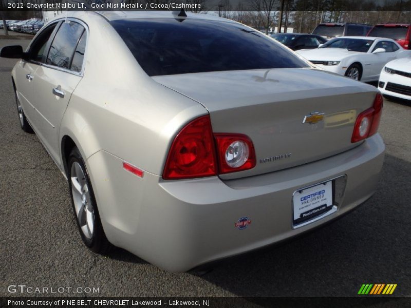 Gold Mist Metallic / Cocoa/Cashmere 2012 Chevrolet Malibu LT