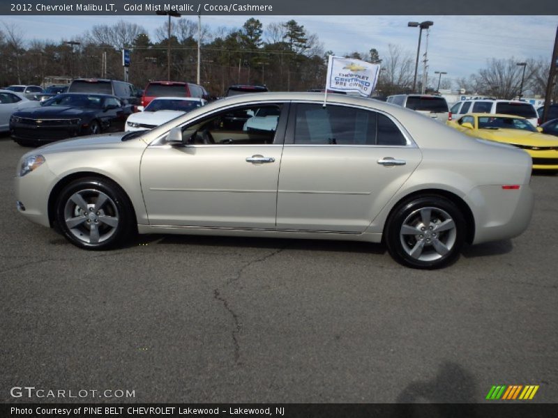 Gold Mist Metallic / Cocoa/Cashmere 2012 Chevrolet Malibu LT